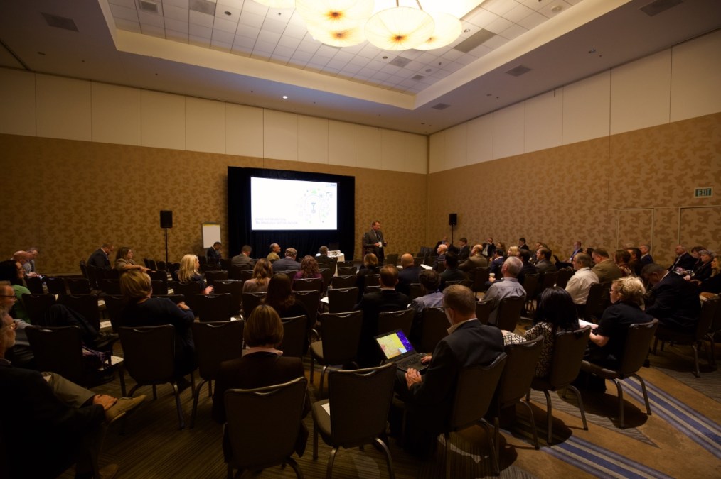 Nebraska CIO Ed Toner addresses an audience at NASCIO's annual conference in San Diego on October 22, 2018. (StateScoop)