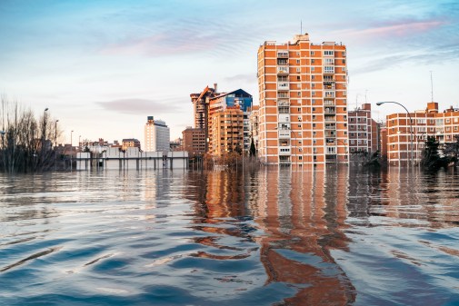 A flooded city