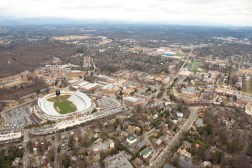 aerial view of Charlottesville, Virginia