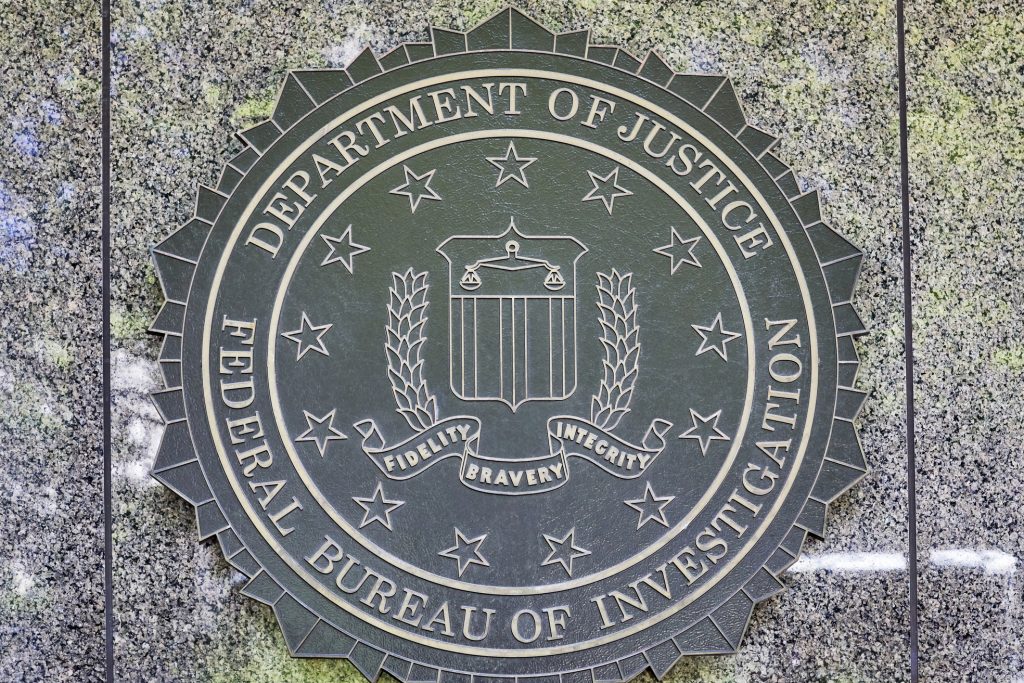 FBI Emblem on Wall of Building