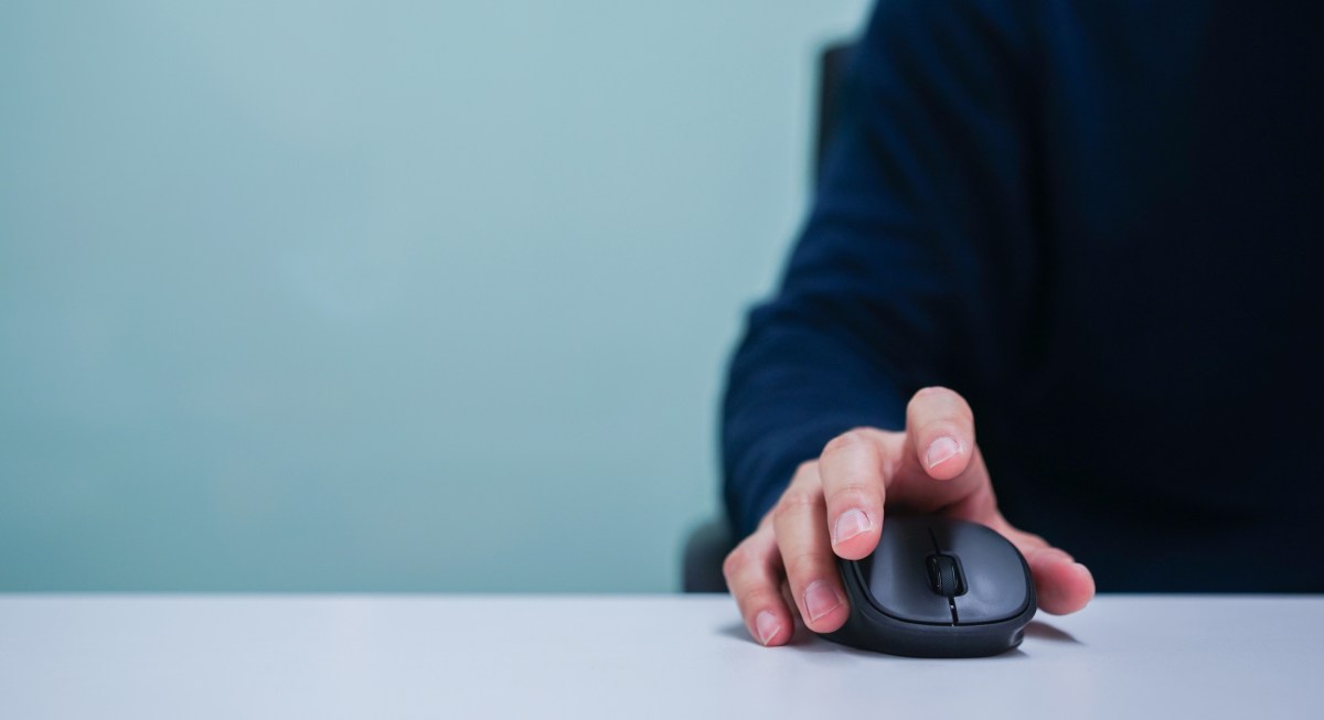 man using mouse