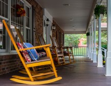 rocking chairs on a porch