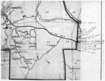 map of Shasta County, California