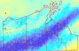 a map of Northern Wisconsin's storm damage