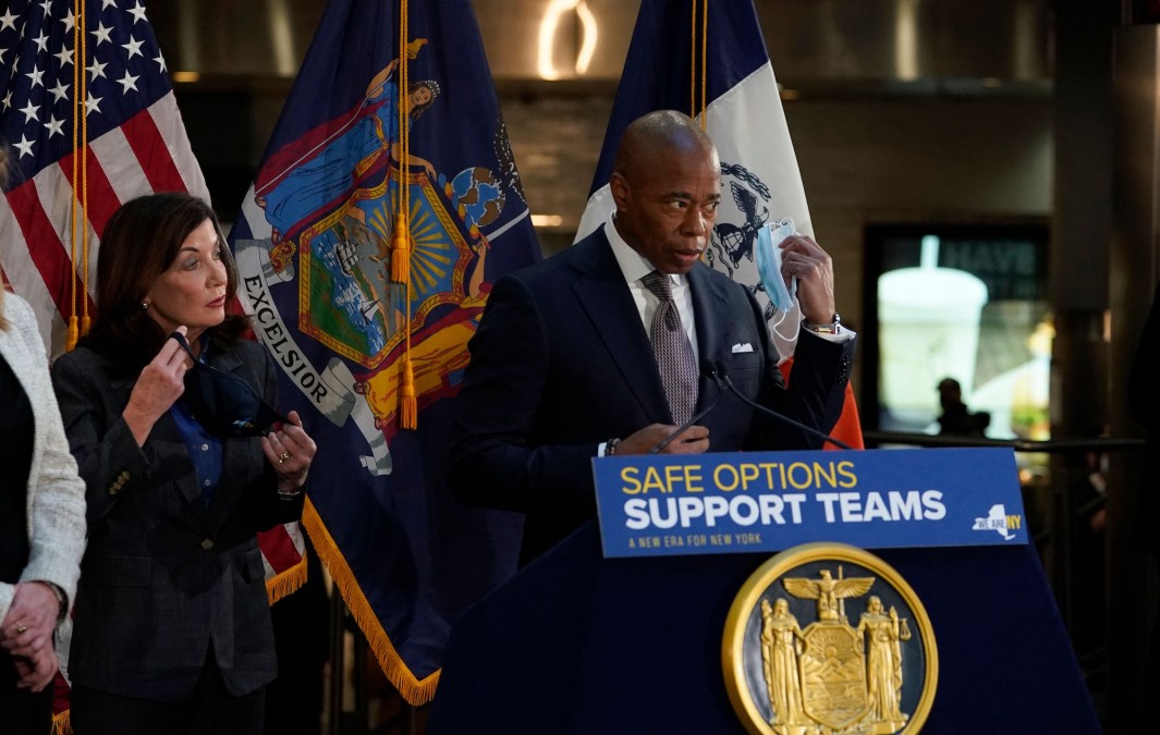 New York Gov. Kathy Hochul and New York City Mayor Eric Adams