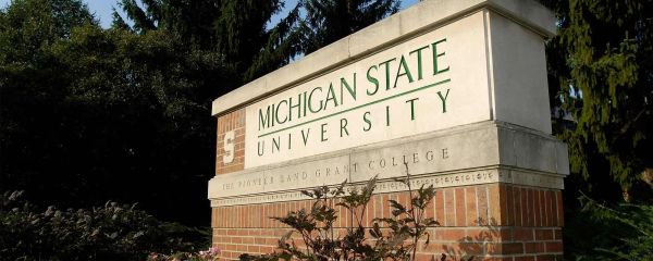 Michigan State University sign