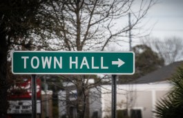 Town Hall sign