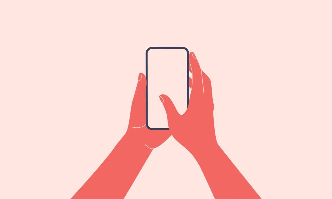 person holding phone illustration