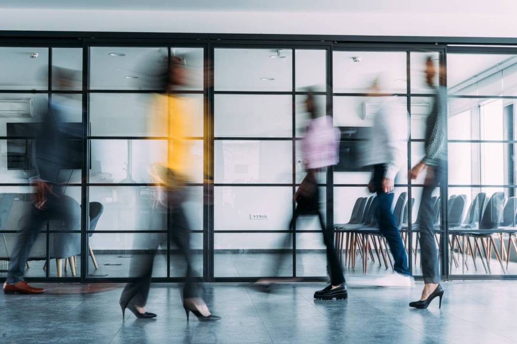 busy corporate environment