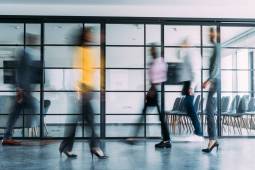 busy corporate environment