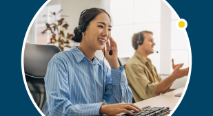 Image of call center workers.