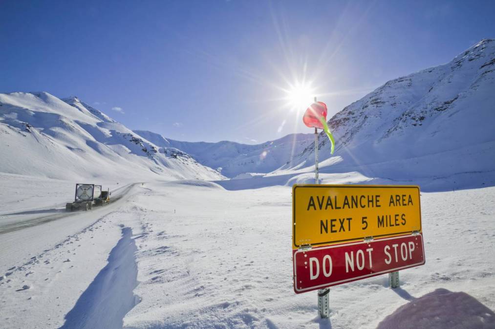 An avalanche sign