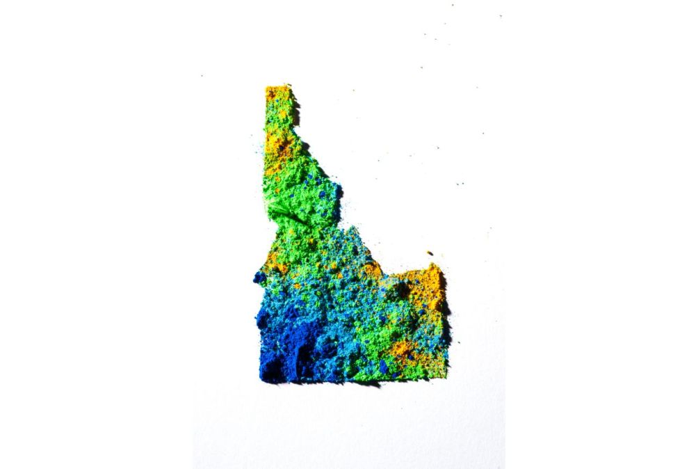 Idaho colorful map