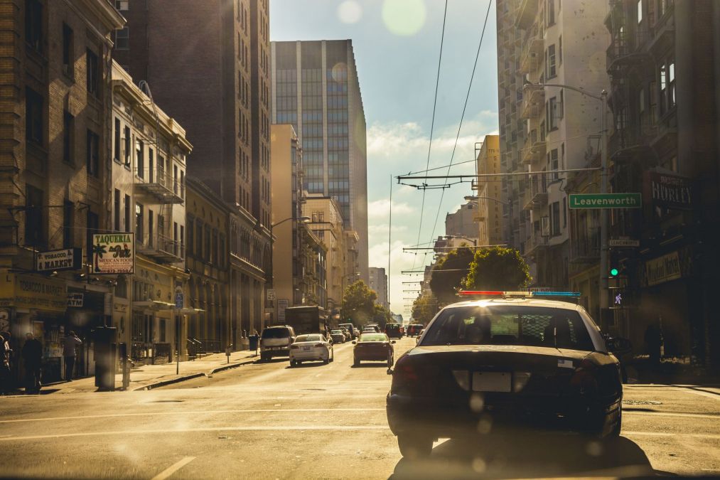 cop car in SF